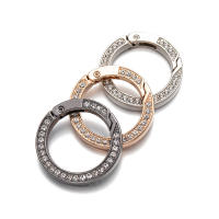 5pcs Anillos Redondos De Metal Con Cierre De Resorte Para Llavero DIY Accesorios De Joyería Abalorios Clavija De Apertura Para Bolso Y Llaves - details 2