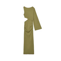 Vestido Mini Asimétrico UNIZERA Para Mujer Con Doblegaduras Y Decoración Hueca Casual Primavera/Verano Sin Estirar Polyester - details 3