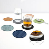 3/6pcs Tapete De Silicona Para Bebidas Resistente Al Calor Soporte Para Taza Travesera Protector De Mesa Antideslizante Para Decoración Moderna - details 3