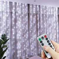 Curtainas LED USB De 6M Guirnalda De Luces Para Jardín Decoración De Boda Navidad Y Año Nuevo Exterior - details 1