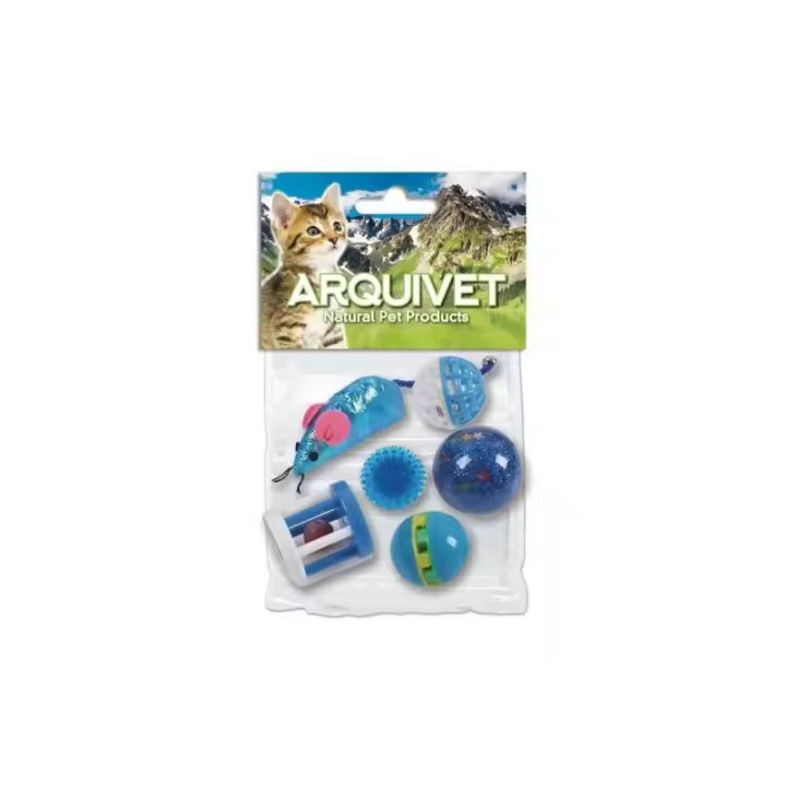 Arquivet - KIT 6 JUGUETES AZULES PARA GATOS - 1