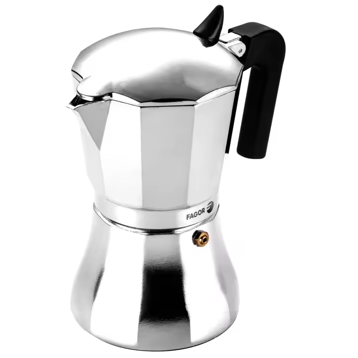FAGOR Cupy Cafetera Italiana Inducción 12 Tazas Café, Aluminio, Todo Tipo Cocinas, Vitrocerámica, Gas, , Plata - 1