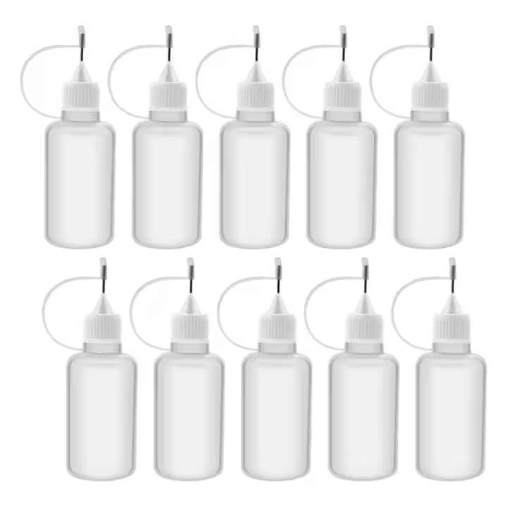 Botellas de Gotas Recargables de Plástico 10Pcs 30Ml con Punta de Aguja para Pegamento DIY Herramientas de Jardinería al Aire Libre - 1