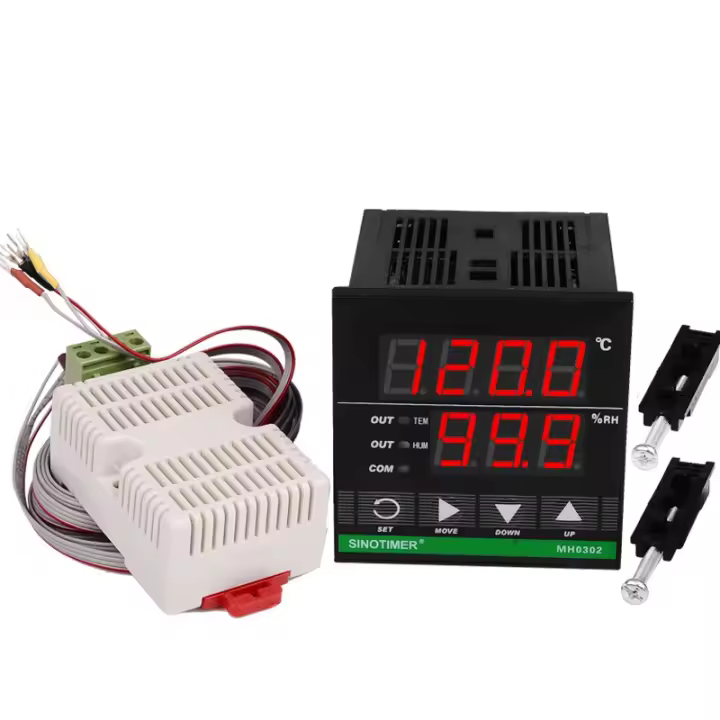 SINOTIMER-controlador de temperatura y humedad, Sensor Digital montado en Panel, MH0302 - 1