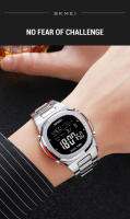 Reloj Digital Para Hombre SKMEI Con Pantalla Retroiluminada Contador De Retroceso Impermeable Cronógrafo Alarmas Fecha Reloj De Pulsera - details 12