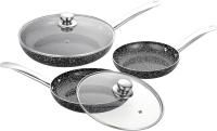 juego de 3 sartenes antiadherentes, 3 tamaños de sarten 20-24-28 cm aptas para todo tipo de cocinas calidad garantia - details 4