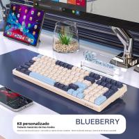 Teclado Mecánico Inalámbrico K8 Para Gaming Con Retroiluminación Hot Swappable Bluetooth 2.4G Y Cable Lineal Rojo Para PS4 PC Win Mac - details 2