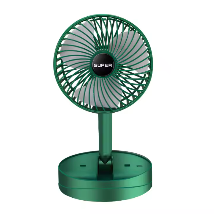 Ventilador plegable telescopico, mini ventilador de mesa recargable y flexible con 3 niveles de viento, 5W, Don Feliz - 1