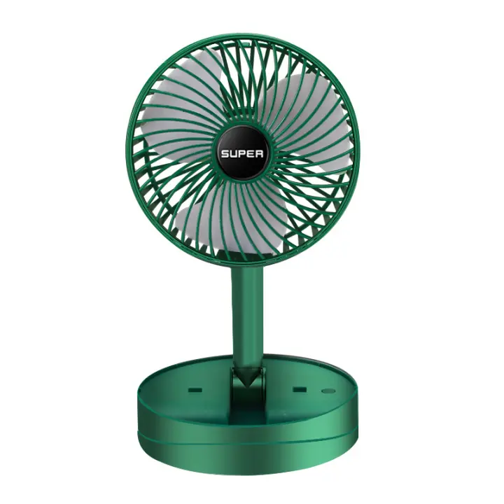 Ventilador plegable telescopico, mini ventilador de mesa recargable y flexible con 3 niveles de viento, 5W, Don Feliz - 1