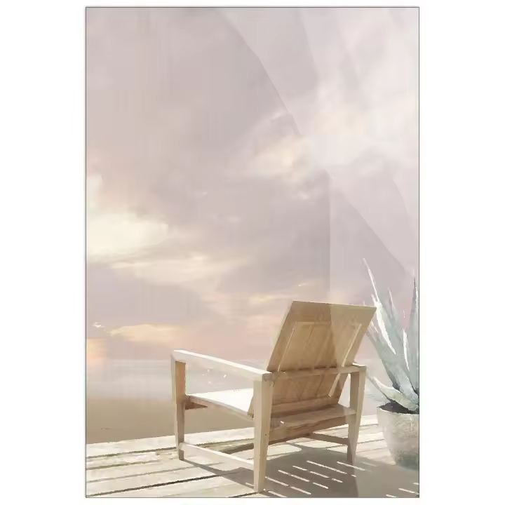Panel decorativo de Paisaje, listado para Colgar. SANDERS - Sun Deck I-Cm 41x61 - 1