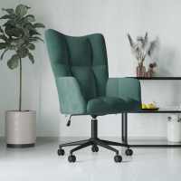 vidaXL Sillón de relax de terciopelo en color Gris oscuro/Negro/Verde oscuro y más - details 2