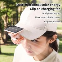 Mini ventilador de mano portátil, ventilador solar recargable USB, para Viajes al Aire Libre senderismo camping - details 0