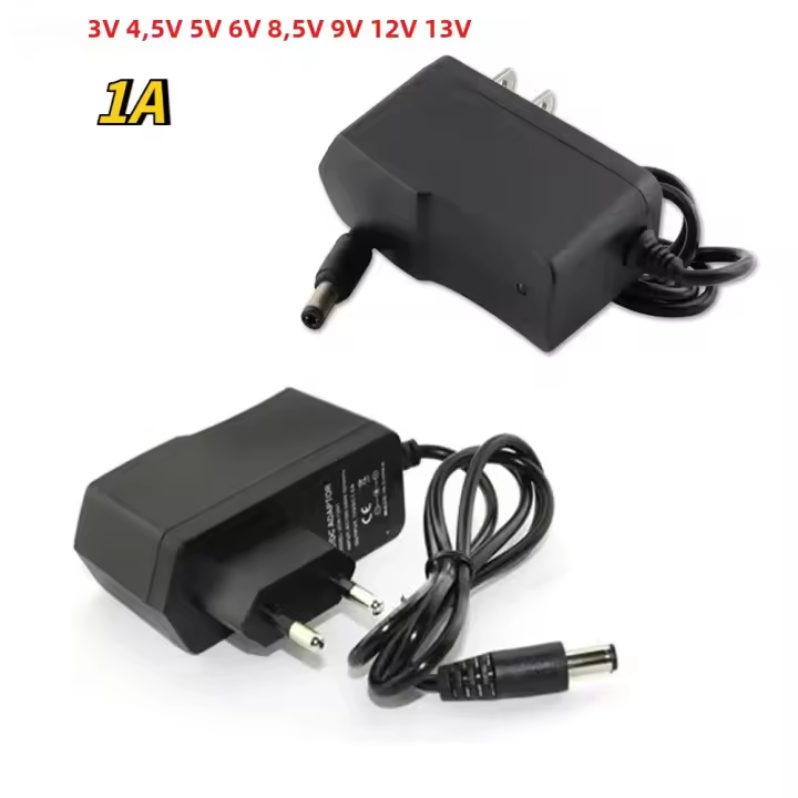 Adaptador De Poder AC a DC 100-240V 3V 4.5V 5V 6V 8.5V 9V 12V 13V Cargador De Transformación Con Enchufe EU Y US Convertidor De 1A - 1