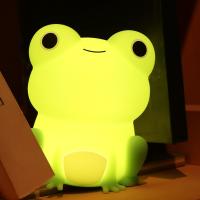 Lámpara Nocturna De Silicona Recargable USB Con Diseño De Sapo Cartoon Luz LED Ambiente Para La Habitación Control Táctil - details 1