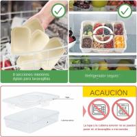 Tenedor De Servicio Dividido Con Manija 8 Compartimentos Caja De Snacks Para Caramelos Frutas Galletas Aperitivos Favor De Fiesta De Boda - details 1