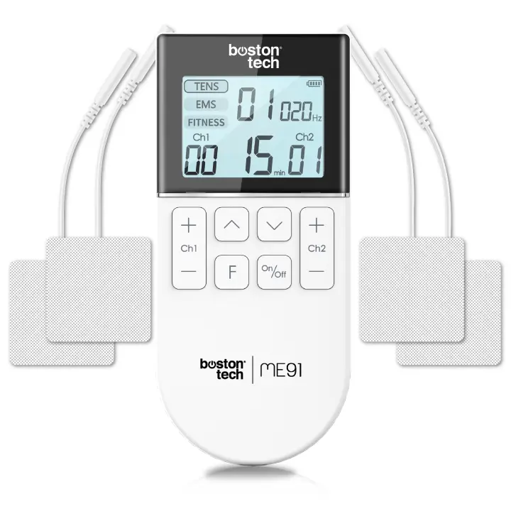 Boston Tech Electroestimulador Muscular TENS ME91 - Alivio del Dolor con 50 Programas - 1