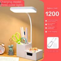 Lámpara De Mesa Recargable LED Para Dormitorio Con Portajabón Y Guardaalmohadillas Luz De Lectura Para La Cama Cuidado De Los Ojos Con Almacenamiento En Cajón - details 9
