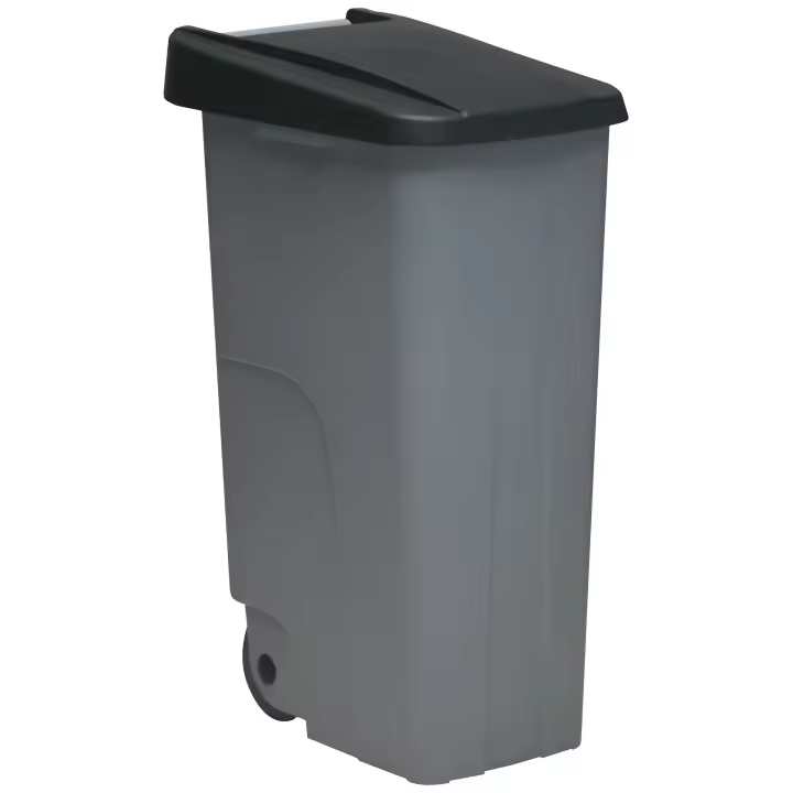 Denox Contenedor Reciclaje 110 Litros Cerrado Encajable con Ruedas - 1