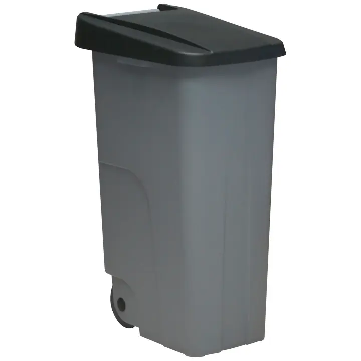 Denox Contenedor Reciclaje 110 Litros Cerrado Encajable con Ruedas - 1