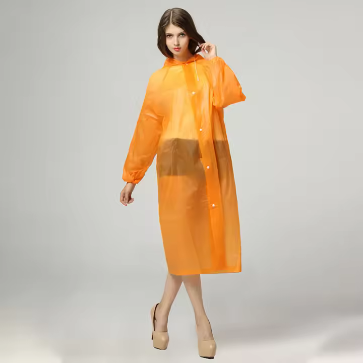Chaqueta De Lluvia Desechable Para Adulto Colorida Impermeable Y Antiviento Con Capucha Herramienta Portátil Para Pesca Viaje Y Camping - 1