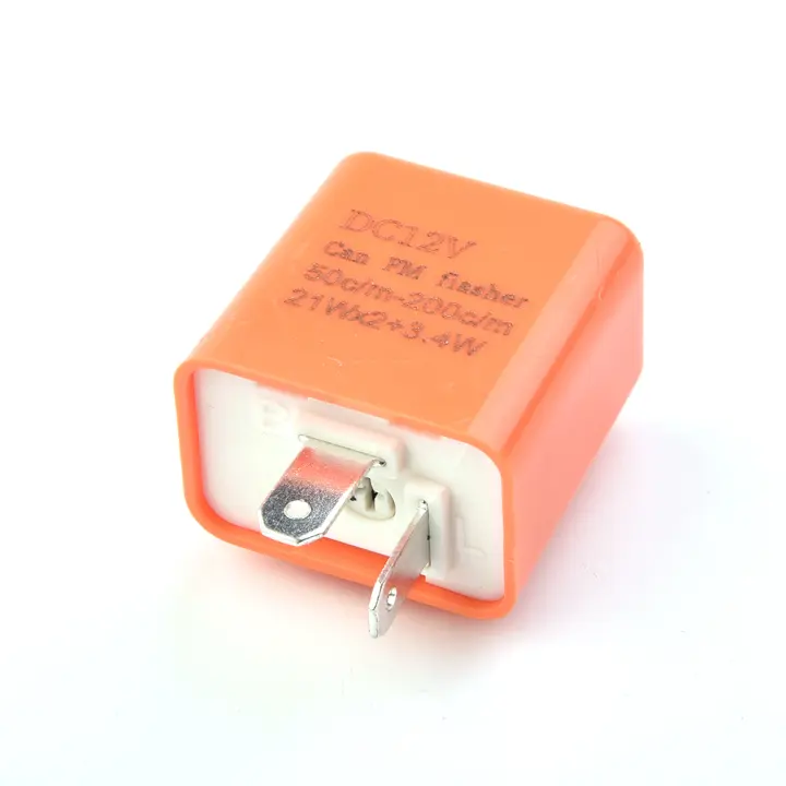 Relé De Flasher LED Ajustable 12V Para Motocicleta 1/2pcs Indicador De Señal 2 Pin Material ABS Plástico - 1