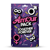 AMOUR PACK Set de 7 Piezas Together & Forever Juguetes sexuales Antifaz Pluma Esposas Dados Vibrador Consolador - details 2