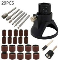 Juego De Accesorios Para Herramienta Multifuncional Rotativa Con Guía De Corte Y Bits De Router Herramientas De Mecanizado Eléctrico Pequeño Con Papel De Oca Y Plegable - details 0