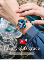 Reloj De Mujer OLEVS Elegante Y Moderno Con Forma De Rombo Resistente Al Agua De Cuarzo Con Correa De Acero Inoxidable Y Espejo Original Fecha - details 0