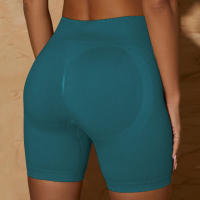 Shorts De Yoga Para Mujer Estilo Fitness Ciclismo Push up Cintura Alta Ribbed Sin Costuras Verano Ejercicio Striped Spandex Nylon - details 13