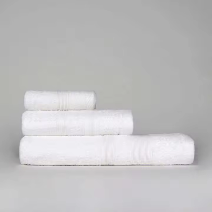 Juego de 3 Toallas Economic Blanco LlarTextil - A Eligir el Tamaño de la Toalla Grande - 1