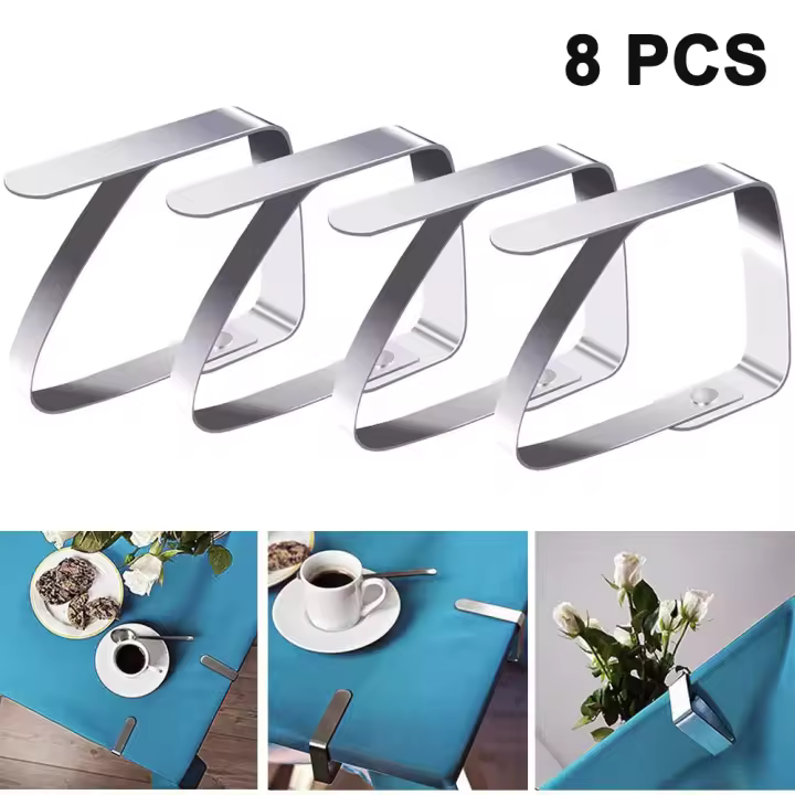 Clips para Mantel de Acero Inoxidiable-Pack de 8 - 1