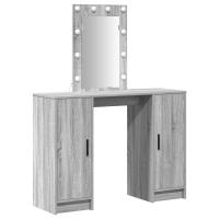 Mesa de tocador vidaXL con luces LED gris Sonoma 102x33x135 cm - details 1