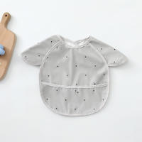 Baberos Para Bebés PU Suave Impermeable Sin Mangas Dibujos Animados Antipolvo Ropa De Comer Para Niños Y Niñas Edad 1-3 Años - details 4
