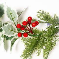 Guirnalda De Navidad Artificial De 180 Cm Con Hojas De Pino Falsas Y Bayas Rojas Decoración Para Casa Y Fiestas De Año Nuevo Planta Artificial De Vínculo Verde - details 5
