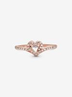 Pandora - Anillo de Corazón with brilliant espoleta-Baño de Oro Rosa de 14 K - details 0