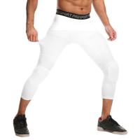 Pantalones Deportivos Con Protección 3/4 Tallas Para Hombres Leggings De Compresión Con Protetor De Rodilla Para Baloncesto Y Correr - details 11