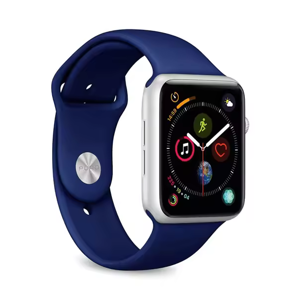 Correa para Apple Watch Puro silicona 42-44mm azul oscuro - 1