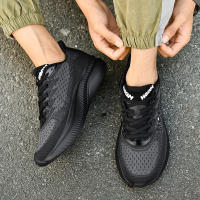 Zapatos De Correr HOBM Para Hombre Ultra Ligeros Tenis Deportivos Transpirables Zapatillas De Caminar Casual De Juguete Negro Malla Tamaño True Fit Closure Tipo Cordones - details 18