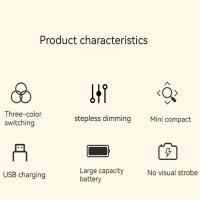 Lámpara De Noche Recargable LED Táctil Pequeña 3 Modos Regulables Para Dormitorio Protección Ocular Regalo Para Niños - details 1