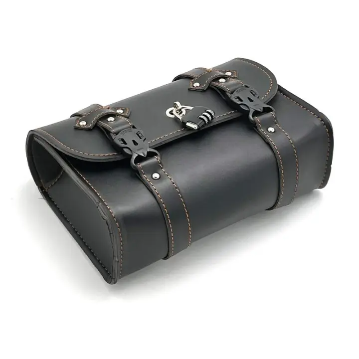 Bolsa De Sillín Para Motocicleta Con Cerradura De Contraseña Gran Capacidad Para Harley Sportster XL 883 1200 Honda Yamaha Suzuki - 1