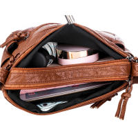 Nueva Llegada Bolso De Hombro Para Mujer En Cuero PU Retro Bolso Mensajero Ligero Bandolera Monedero Bolso De Mano Estilo Fashion - details 9