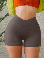 Shorts De Yoga Para Mujer Cintura Alta Levanta Glúteos Sin Costuras Fitness Ejercicio Correr Ciclismo Shorts De Gimnasio - details 21