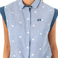 La Martina-Camisa sin mangas con cuello de solapa LWC303 para Mujer