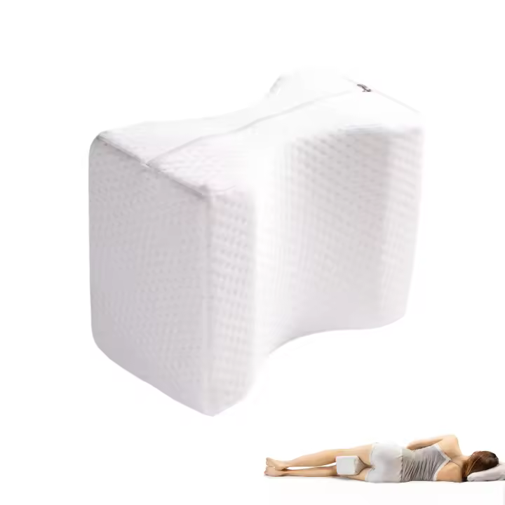 MAGIC SELECT Almohada para Dormir de Lado. Cojín Ergonómico para Rodillas con Espuma Viscoelástica. Funda Lavable de Poliéster. Soporte para Piernas, Caderas y Espalda - 1