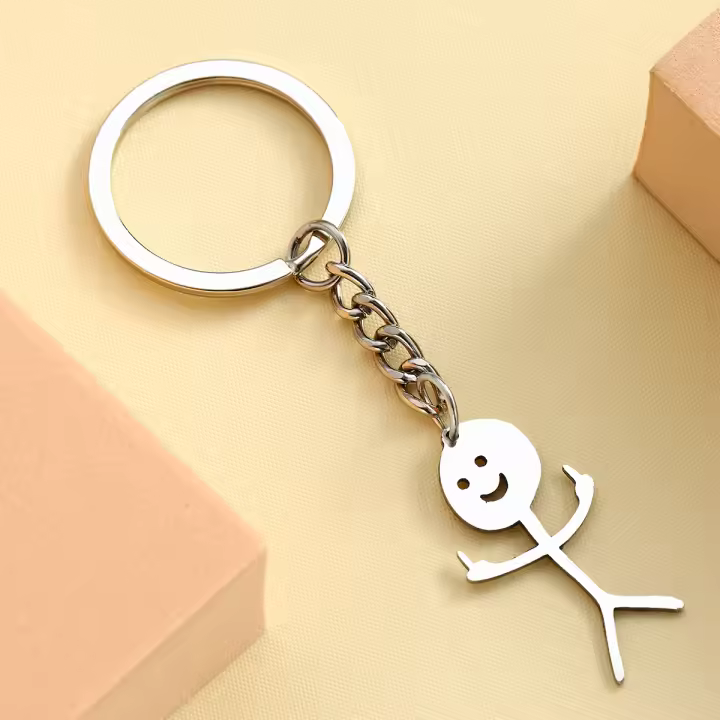 Llavero De Elefante Para Adultos Regalo Divertido Llavero De Dedo Medio Para Amigo Ella Él Llavero Chico Clásico De Acero Inoxidable Regalo Gag Small - 1