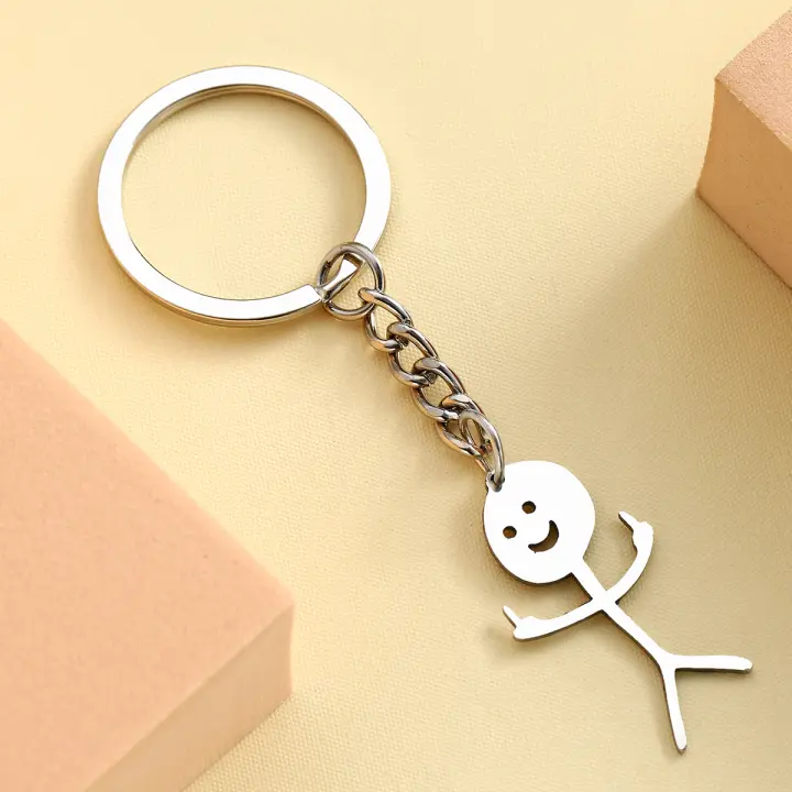 Llavero De Elefante Para Adultos Regalo Divertido Llavero De Dedo Medio Para Amigo Ella Él Llavero Chico Clásico De Acero Inoxidable Regalo Gag Small - 1