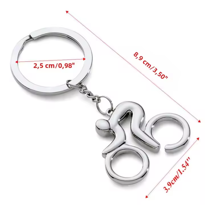 Llavero De Bicicleta Para Amantes Del Ciclismo Y Motociclistas Creativo Y Deportivo Metal Figura De Ruta Soporte Para Llaves Souvenir - 1