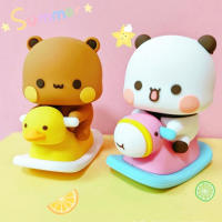 Figura De Colección De Oso Panda Kawaii Bubu Dudu Para Decoración De Coche Juguetes De Animales Miniaturas Cartoon Excitantes Ornamento Regalo Para Adultos - details 11