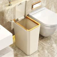Basurero Ecológico De Plástico Con Diseño De Comprimidor De Tapa Y Espacio Ahorrador Para Baño Y Cocina Resistente Al Agua - details 6