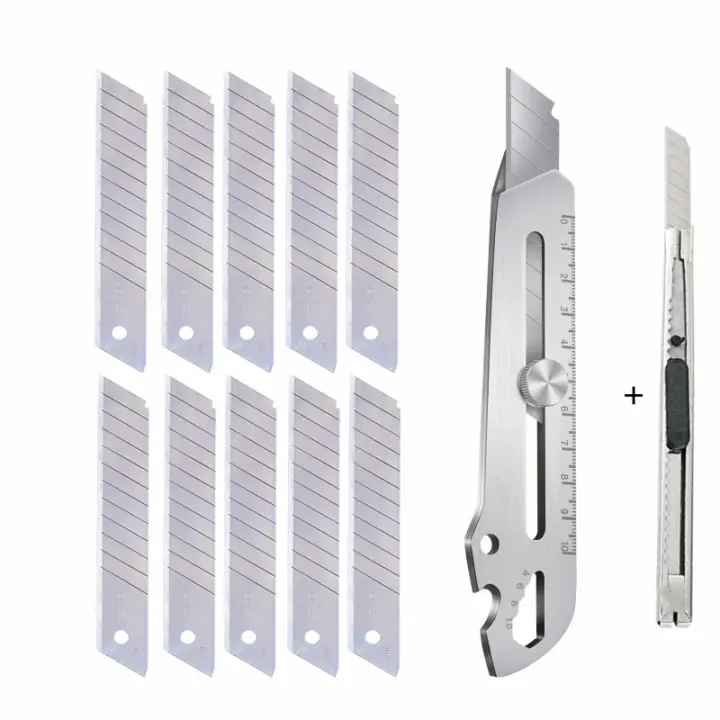 Cuchillo De Utilidad Multifuncional De Acero Inoxidable Retráctil Para Caja Herramienta Para Papel Tapiz Y Arte Resistente Y Duradero - 1